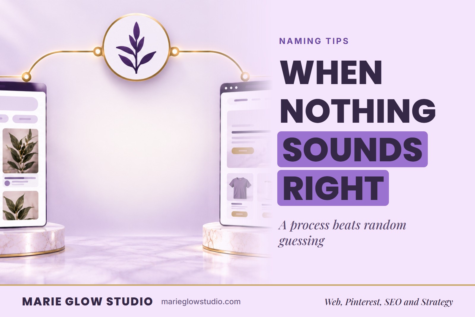 Marie Glow Studio blog graphic: When Nothing Sounds Right